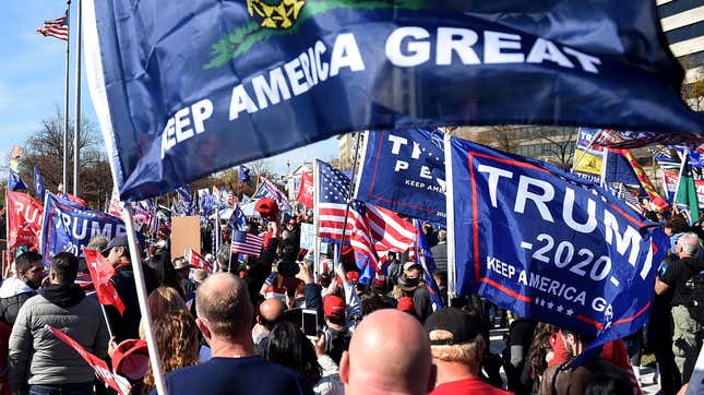 Trump supporters rally in Washington, DC on Nov. 14, 2020.