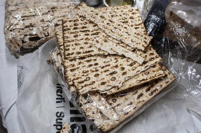 Jewish matzoh bread.