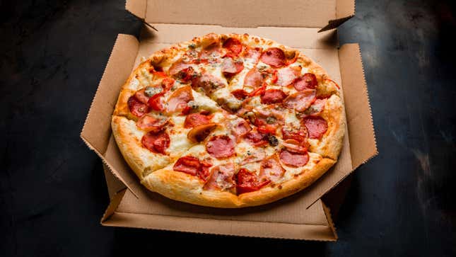 pizza in box