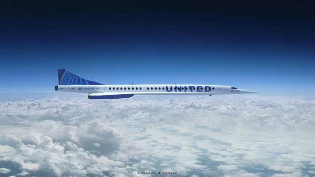 Image for article titled United Tapped A Startup To Build 15 Supersonic Jets That Would Cut Flight Times In Half