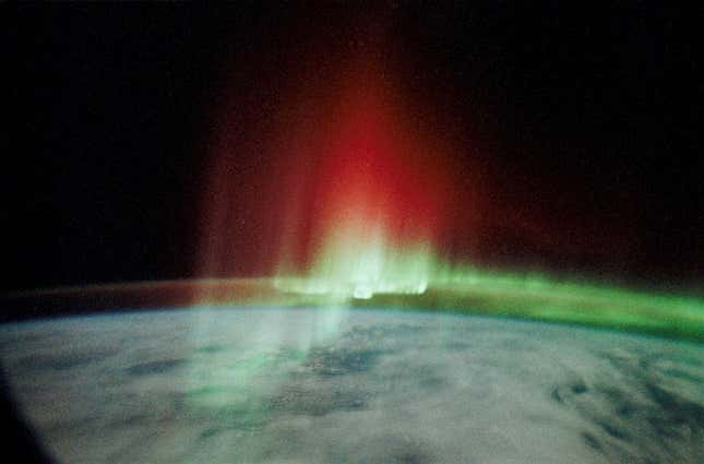 Image for article titled What the Northern and Southern lights look like from space