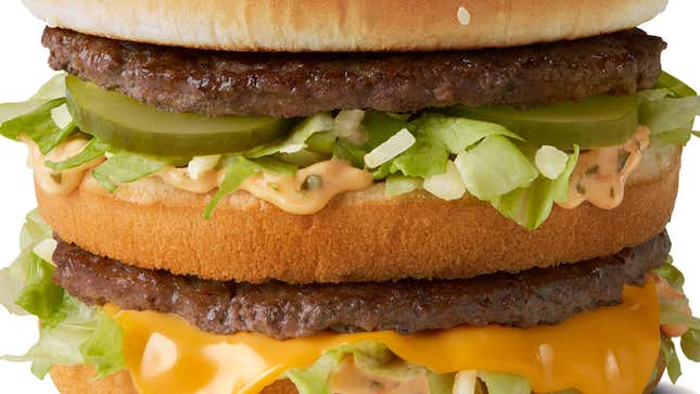 Big Mac in close-up to show special sauce