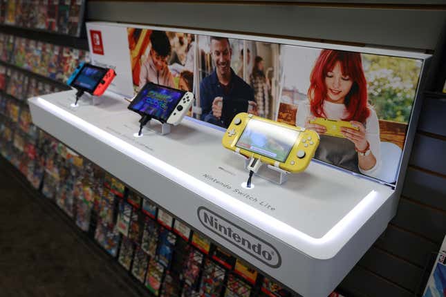 Different Switch models on display. 