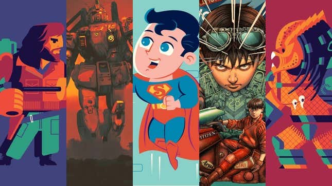 the thing, gundam, superman, akira, predator