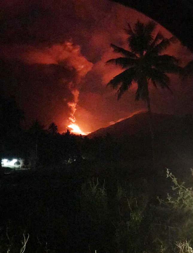 After earthquake and tsunami, Sulawesi's Mount Soputan erupts