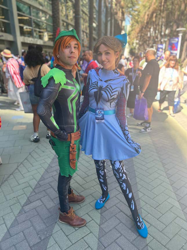 spiderverse peter pan and wendy darling cosplay