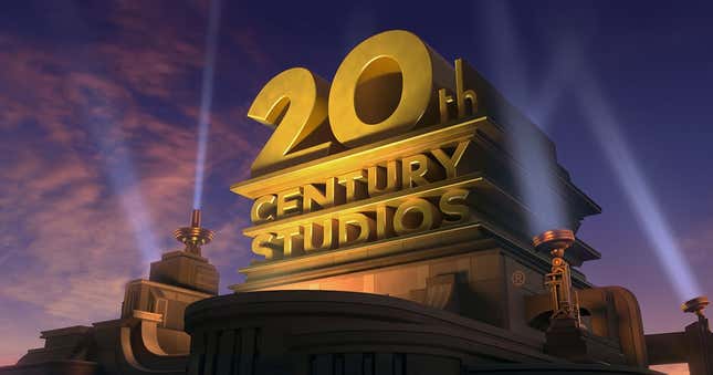 Logo for film company 20th Century Studios. 