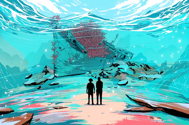 illustration of deep sea
