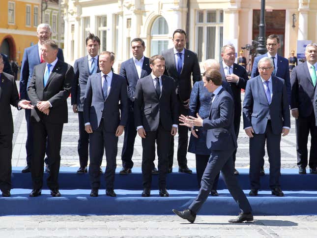 EU leaders in Sibiu. Lots to decide.