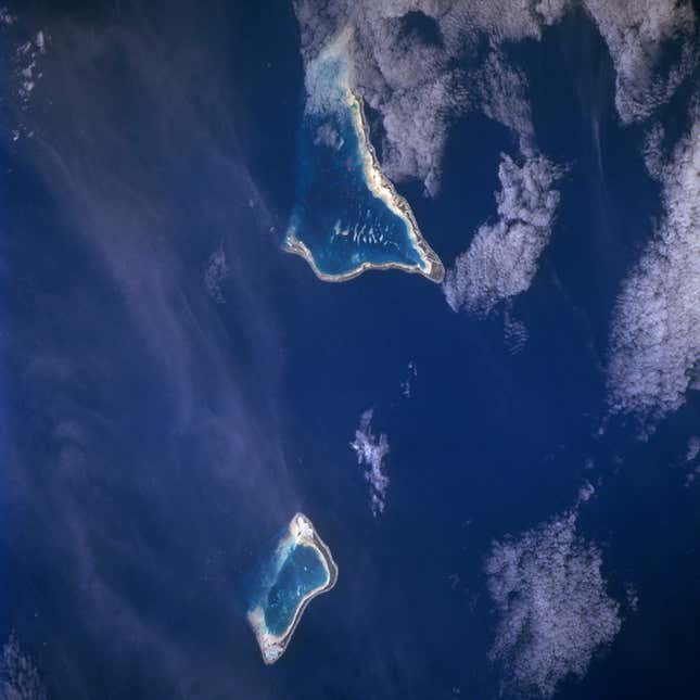 Image for article titled The beautiful and distinctive shapes of atolls, seen from space