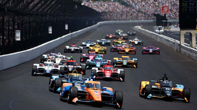 A photo of the 2022 Indy 500. 