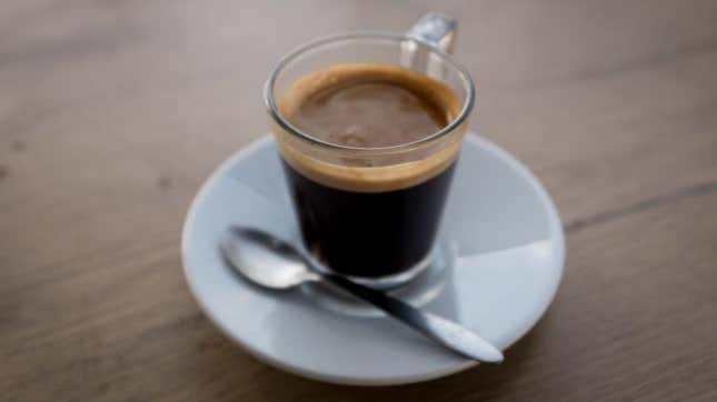 coffee in glass cup