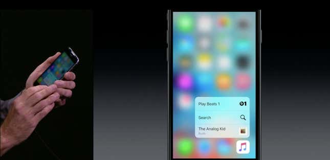 3D touching an app.