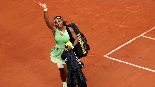 Serena Williams on a clay court