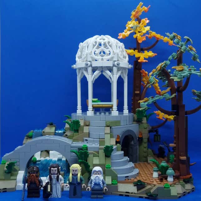 Image for article titled Lego's Huge Rivendell Set Is as Epic a Feat as the Lord of the Rings Movies