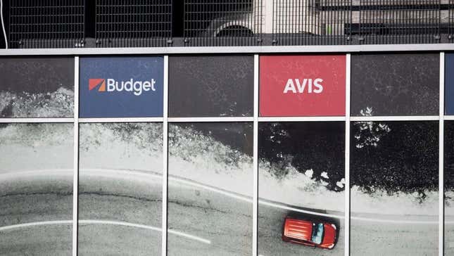 An advertisement for Budget and Avis
