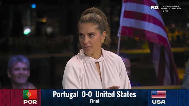 Carli Lloyd said the ‘player of the match’ was the goalpost in the 0-0 draw between Portugal and the USWNT