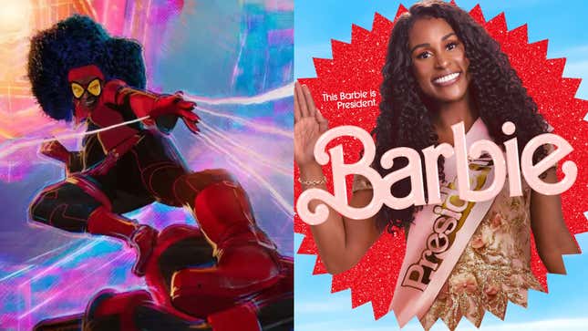 Spider-Woman in Spider-Man: Across The Spider-Verse, Issa Rae in Barbie