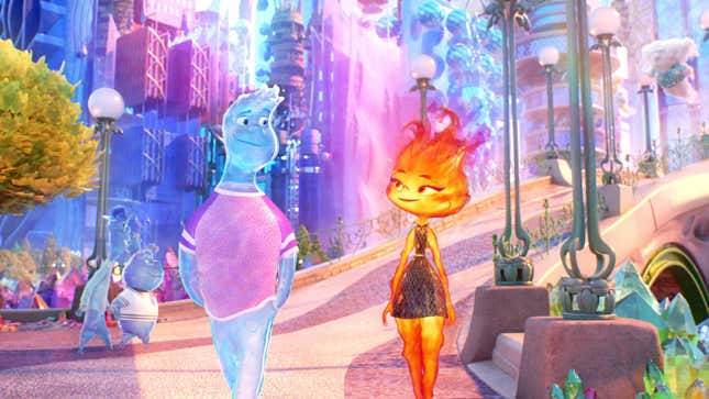 Image for article titled Pixar's New Elemental Trailer Has Rom-Com Written All Over It