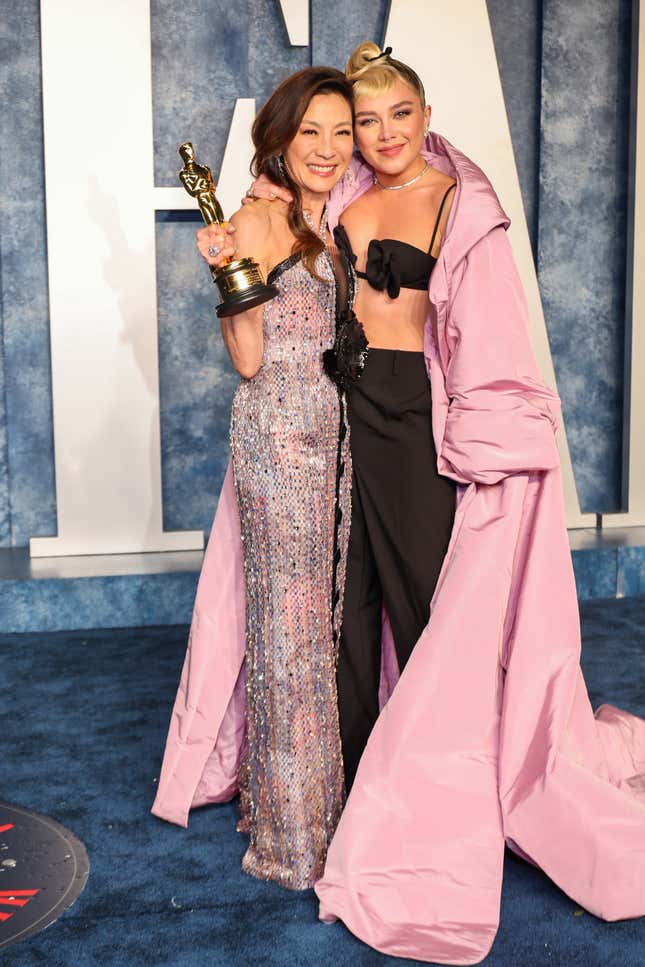 2023 Oscars Afterparties: Michelle Yeoh and Florence Pugh at the Vanity Fair Oscar Party