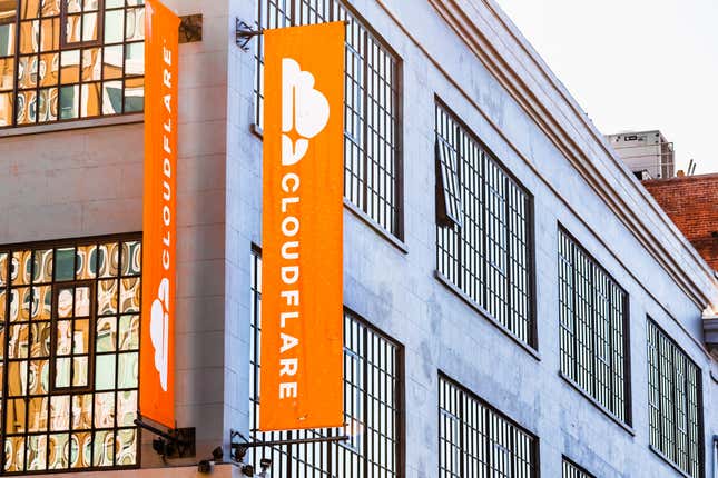 Nov 2, 2019 San Francisco / CA / USA - Exterior view of Cloudflare headquarters; Cloudflare, Inc. is an Ameircan web infrastructure and website security company