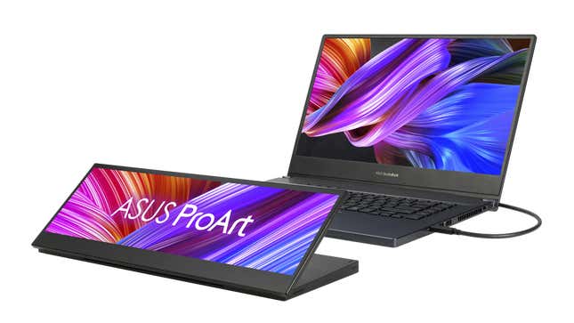 Imagen para el artículo titulado El nuevo monitor portátil de Asus tiene un formato que puede resultar muy útil a los profesionales creativos