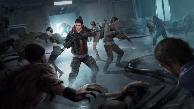Portada del videojuego Undawn donde se puede ver jugadores luchando contra zombies