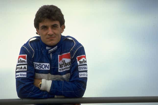 Jean Alesi during F1 testing at Silverstone, 1990