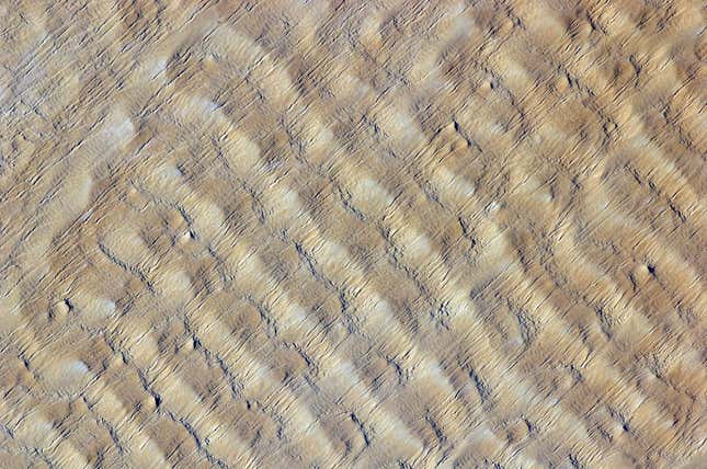 Image for article titled The abstract beauty of dunes seen from space