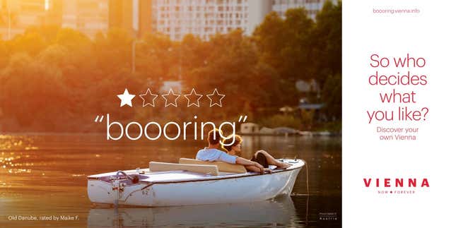 An ad from the “Unrating Vienna” campaign.