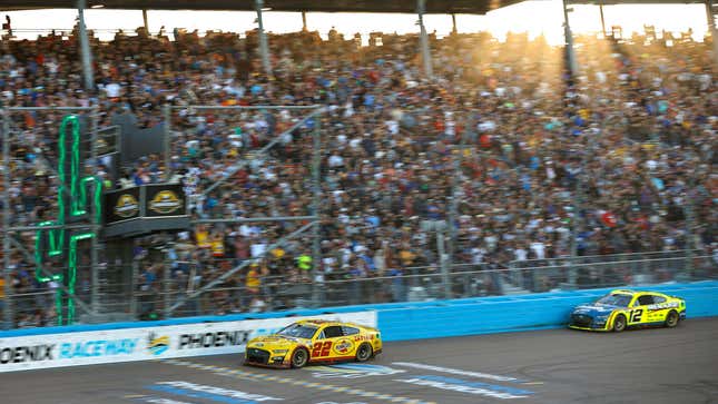 Joey Logano wins the NASCAR Cup Series Championship Race
