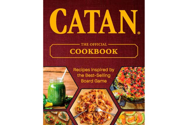 This cover image released by Ulysses Press shows &quot;Catan: The Official Cookbook.&quot; It includes 77 recipes inspired by the multiplayer game phenomenon, dishes like Forest Dweller’s Dip, Tavern Ale Pie and Fireside Banana Boats. (Ulysses Press via AP)