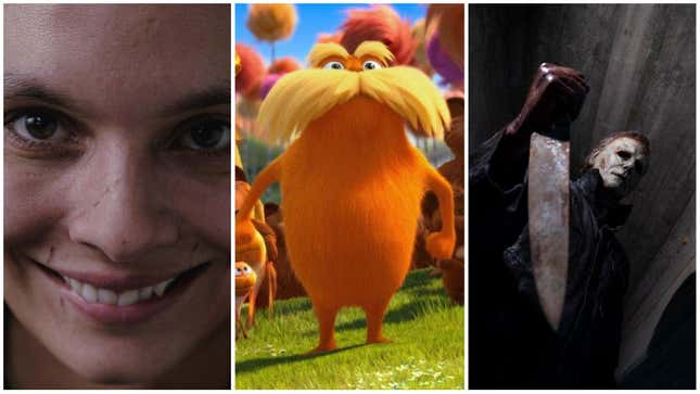 Left to Right: Smile, The Lorax, Halloween Ends  
