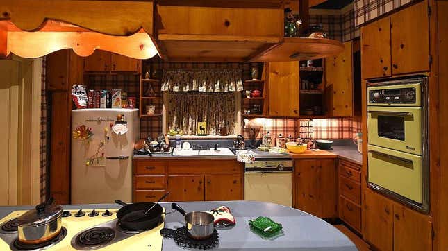 Set of the Draper kitchen on Mad Men as part of a museum exhibit