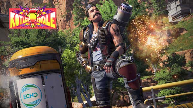 Un héroe de Apex Legends se muestra orgulloso frente a una explosión.