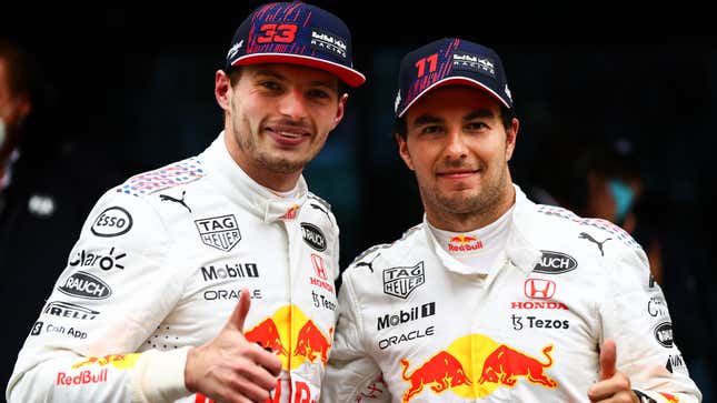 Image for article titled Red Bull Racing&#39;s Max Verstappen And Sergio Perez Are Gearing Up For A Stellar US Grand Prix
