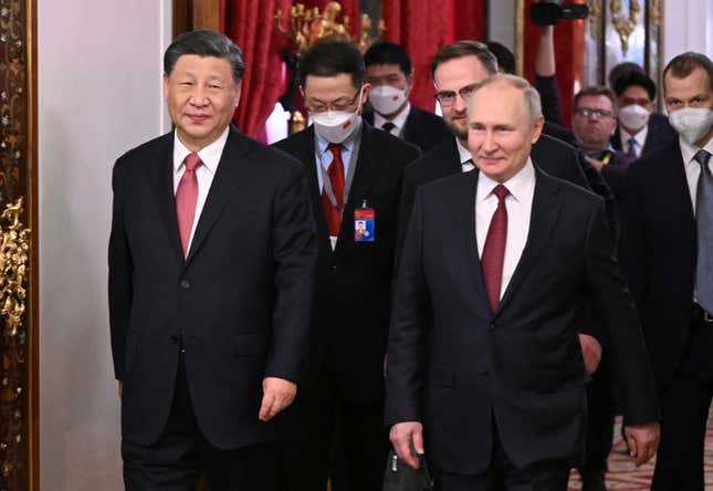 Xi and Putin are in the midst of high-stakes talks in Moscow.