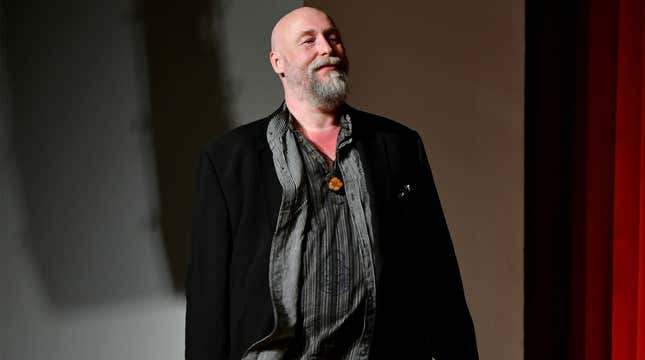 Warren Ellis enters the stage during Frederator Studios Castlevania Spotlight Panel at New York Comic Con 2019 Day 3 at Jacob K. Javits Convention Center on October 05, 2019 in New York City. 