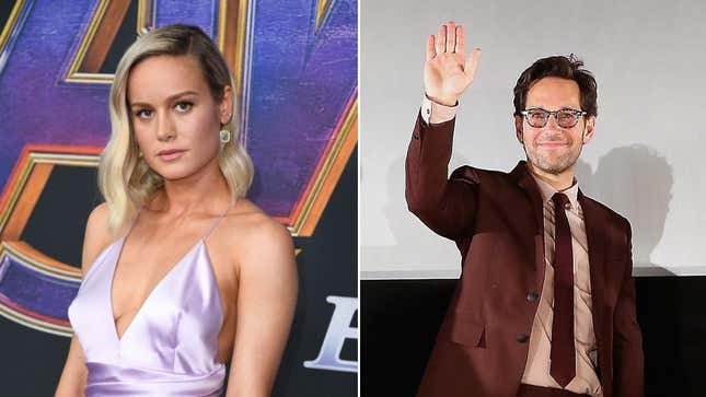 Left: Brie Larson (VALERIE MACON/AFP via Getty Images), Right: Paul Rudd (Buddhika Weerasinghe/Getty Images for Disney)