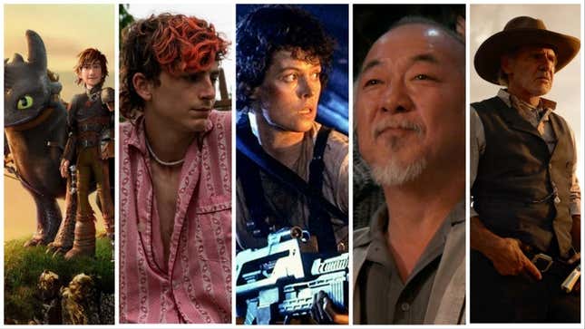 train dragon, bones and all, aliens, mr miyagi, harrison ford