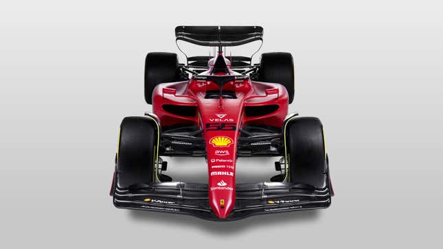 A render of the 2022 Ferrari F1 car.