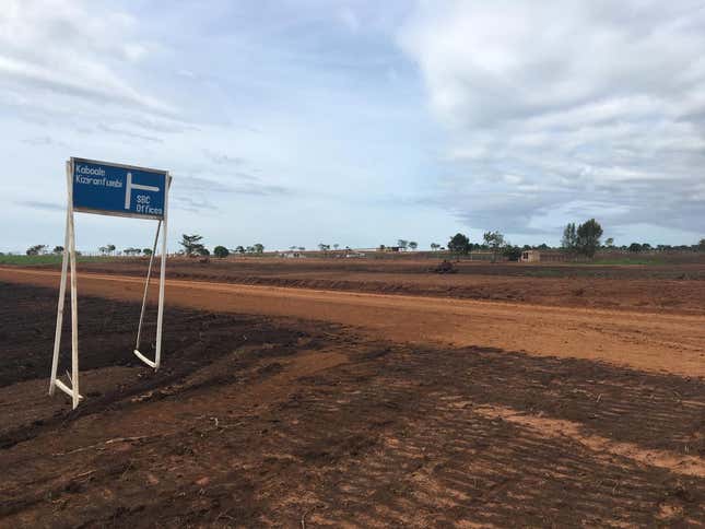 A Ugandan airport under construction