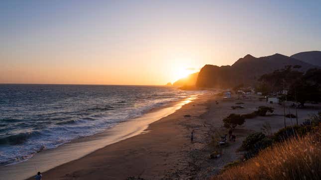 A photo of the coast of California. 