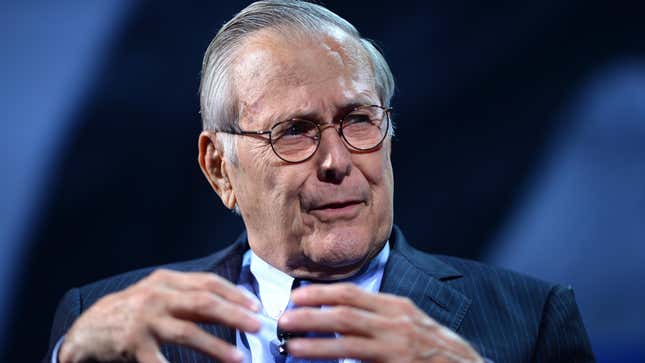 Image for article titled Donald Rumsfeld, Complicit In The Deaths Of Countless Iraqi Civilians, Is Dead At 88