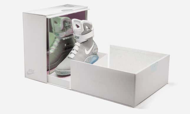 The self-lacing Nike Mag, first imagined for the movie “Back to the Future 2.”