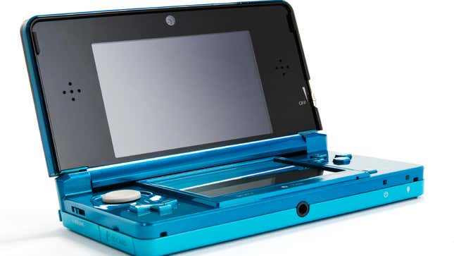 Pictured is the Nintendo 3DS. 