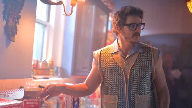 Pedro Pascal appears in a real-life recreation in the Merge Mansion house.