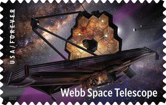 The U.S. Postal Service just released this unique JWST stamp.