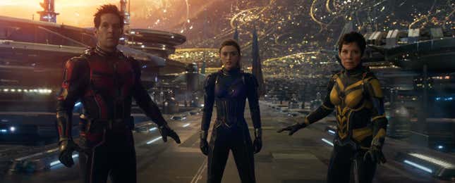Scott, Cassie, and Hope in Ant-Man and the Wasp: Quantumania