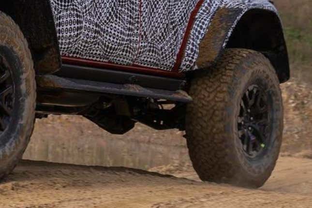 Image for article titled This Is The Upcoming Ford Bronco Raptor With Its Updated Suspension, Widebody Kit And Huge Tires